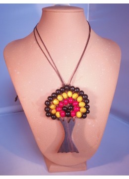 Wood Beads Tree Necklace