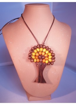 Wood Beads Tree Necklace