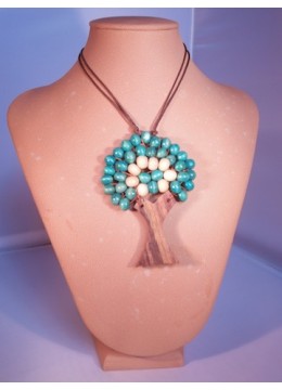 Wood Beads Tree Necklace