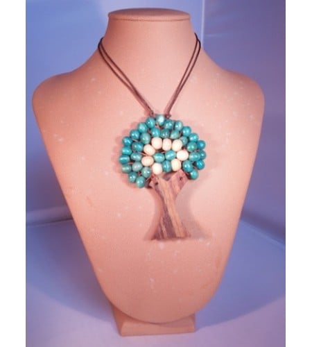 Wood Beads Tree Necklace