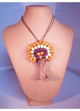 Wood Beads Tree Necklace