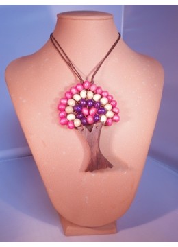 Wood Beads Tree Necklace