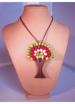 Wood Beads Tree Necklace