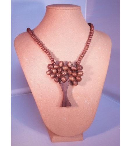 Wood Beads Tree Necklace