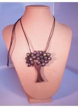 Wood Beads Tree Necklace