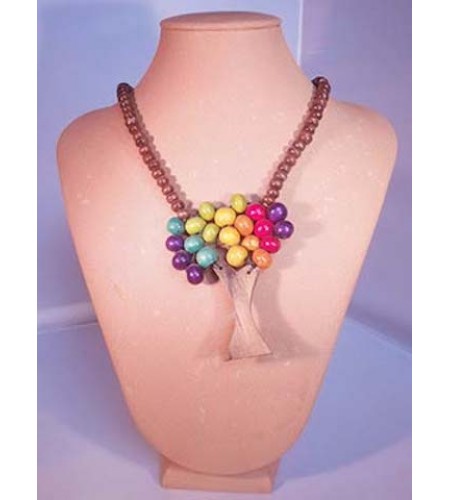 Wood Beads Tree Necklace