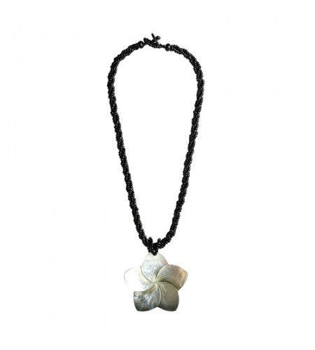 Resin Pendant From Bali Sea Mop Shell Beaded Necklace From Bali