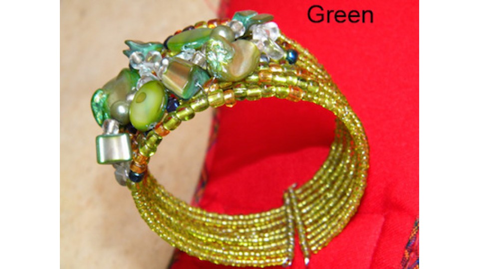 Beaded  Choker - Green