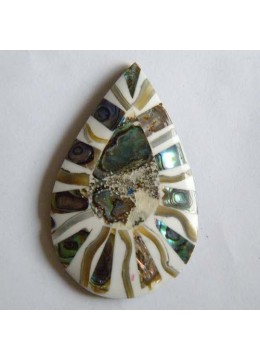 Abalone Shell Pendant, Paua Pendant, Bali Seashell Pendant