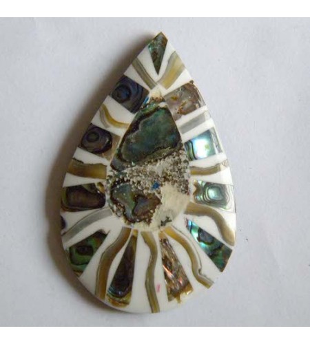 Abalone Shell Pendant, Paua Pendant, Bali Seashell Pendant