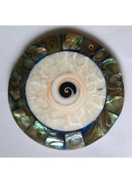 Abalone Shell Pendant, Paua Pendant, Bali Seashell Pendant