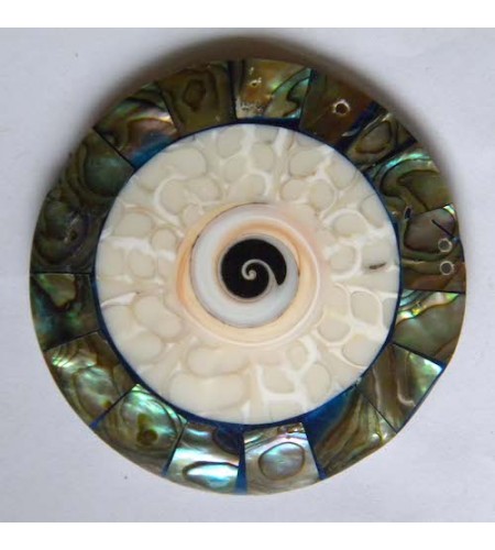 Abalone Shell Pendant, Paua Pendant, Bali Seashell Pendant