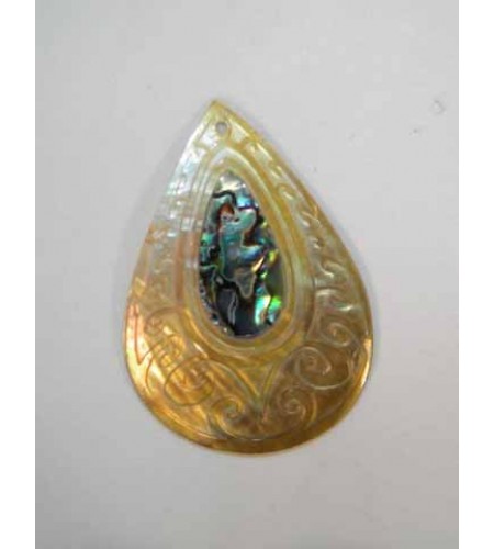 Bali Carving Shell Pendant