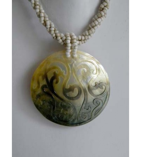 Shell Carving Pendant