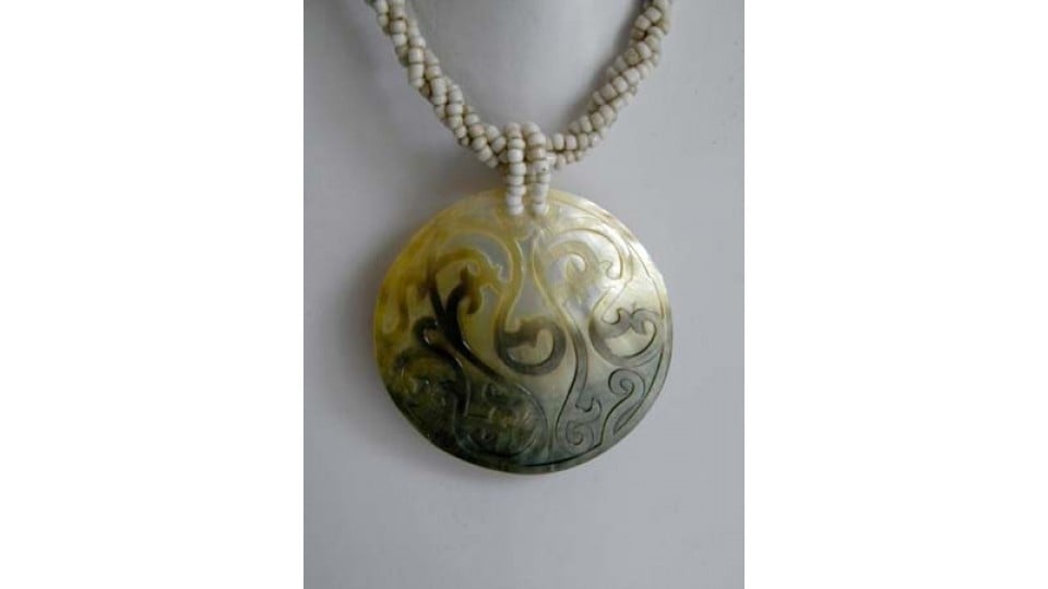 Shell Carving Pendant