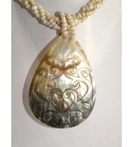 Shell Carving Pendant