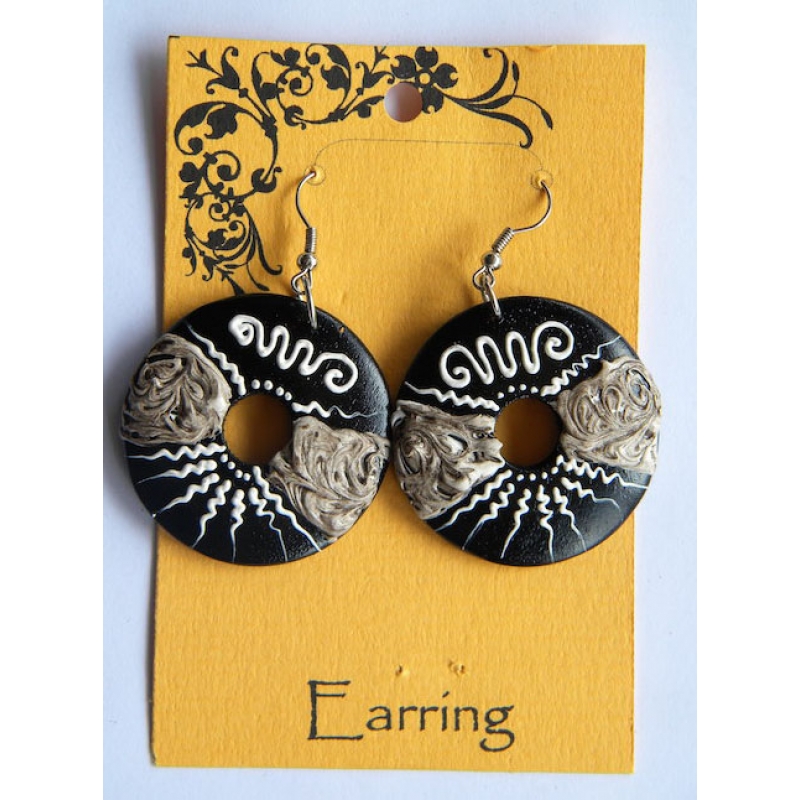 Bali Wood Earring