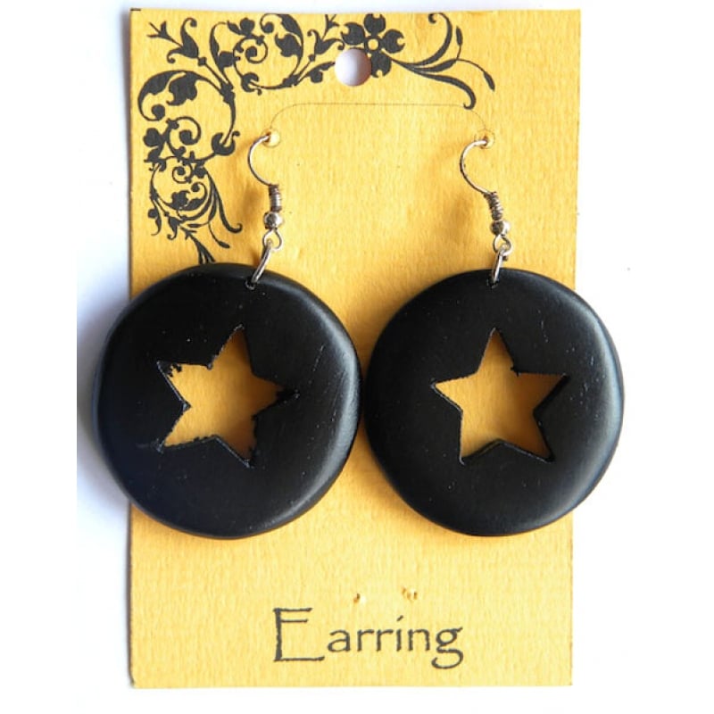 Bali Wood Earring