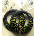 Bali Wooden Bead Earring