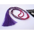 Long Beaded Tassel Necklace