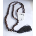 Beaded WoodTassel Necklace