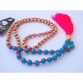 Beaded Long Tassel Necklace, Hand Knotted Tassel Necklaces, Bali Necklaces