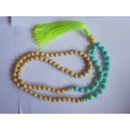 Beaded Tassel Necklace Stone