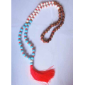 Beaded Tassel Necklace Stone