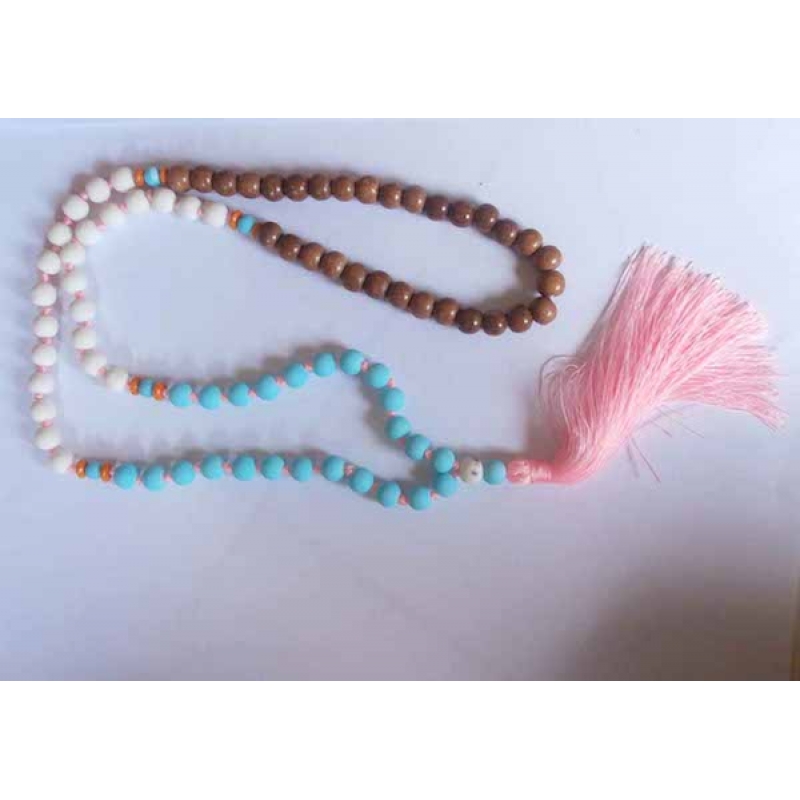 Beaded Tassel Necklace Stone