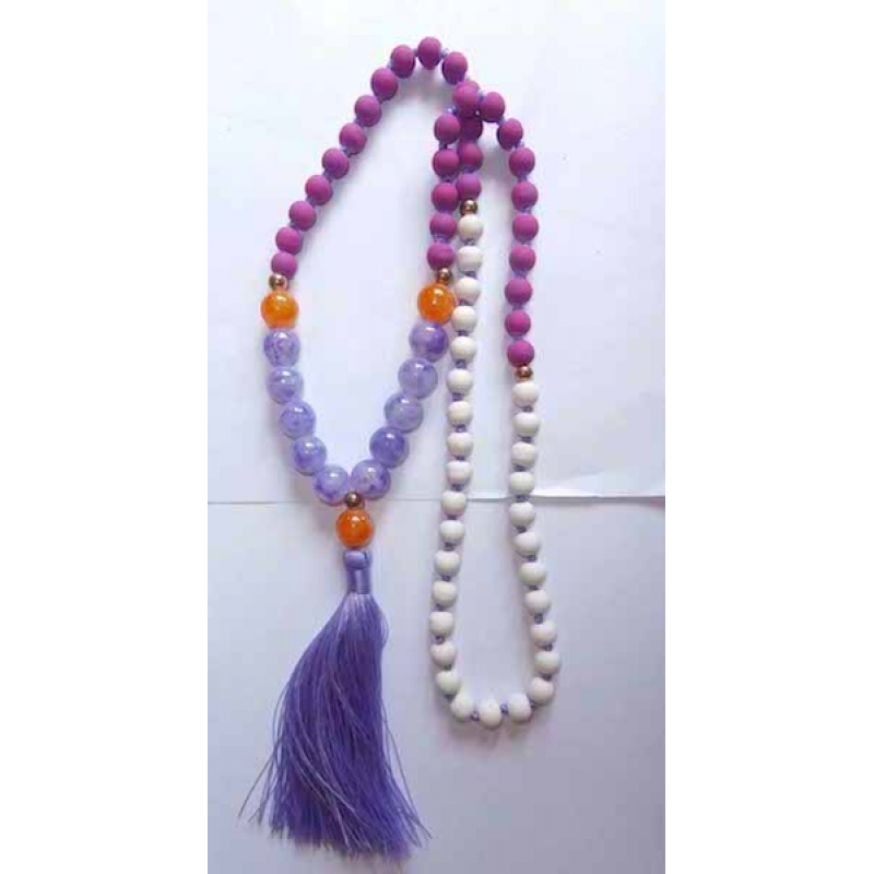 Beaded Long Tassel Necklace, Hand Knotted Tassel Necklaces, Bali Necklaces