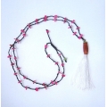 Beaded Stone Tassel Necklace