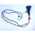 Beaded Stone Tassel Necklace