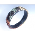 Genuine Leather Snake Bracelet, Bangle Leather Bracelet