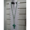 Beaded Necklace Stone Cross