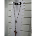 Beaded Necklace Stone Cross