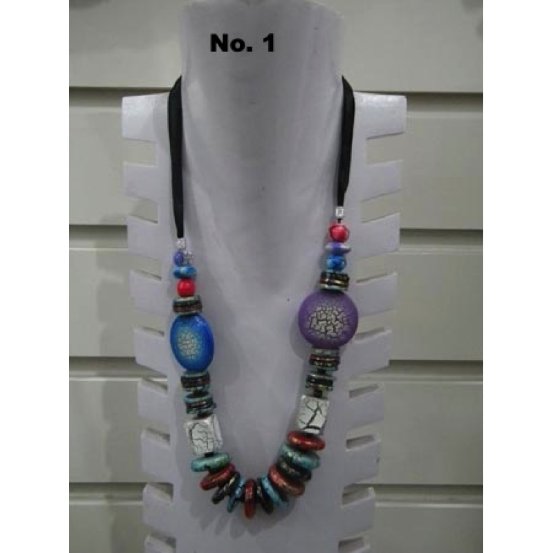 Balinese Wooden Bead Necklace By Edi Yanto