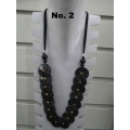 Wooden Bead Necklace Made In Edi Yanto, Indonesia