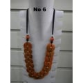 Wooden Bead Necklace Made In Edi Yanto, Indonesia