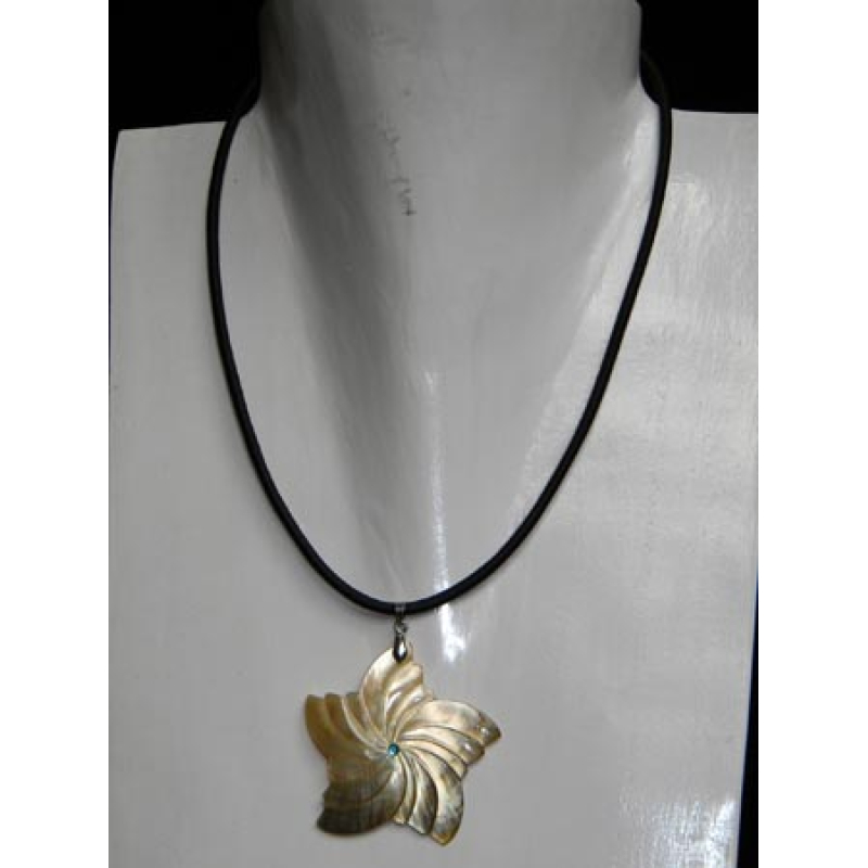 Necklace Carved Shell From Indonesia