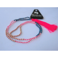 Beaded Tassel Necklace Crystal, Bali Long Necklace, Tassel Necklaces