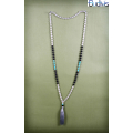 Beaded Tassel Necklace Crystal, Bali Long Necklace, Tassel Necklaces