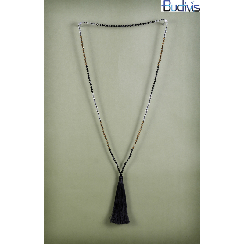 Beaded Tassel Necklace Crystal, Bali Long Necklace, Tassel Necklaces