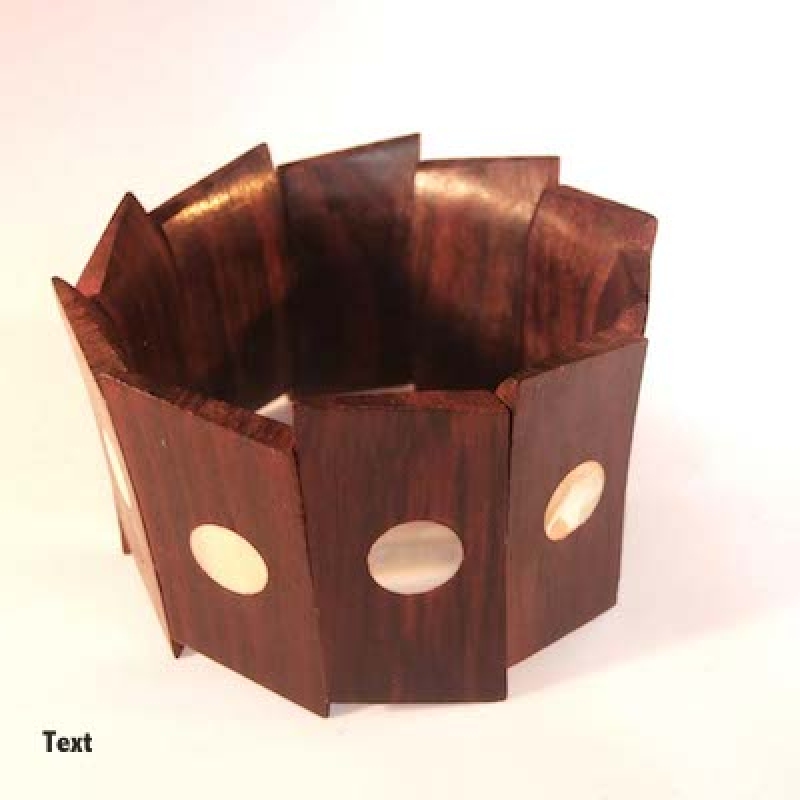 Wood Stretch Bracelet Shell