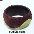 Bracelet Genuine Leather Snake Bangle, Bangle Leather Bracelet