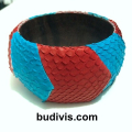 Bracelet Genuine Leather Snake Bangle, Bangle Leather Bracelet