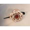 Hair Clip Leather Flower