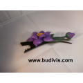 Hair Clip Leather Flower