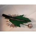 Hair Clip Leather Flower