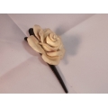 Hair Clip Leather Flower