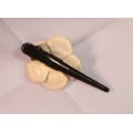 Hair Clip Leather Flower